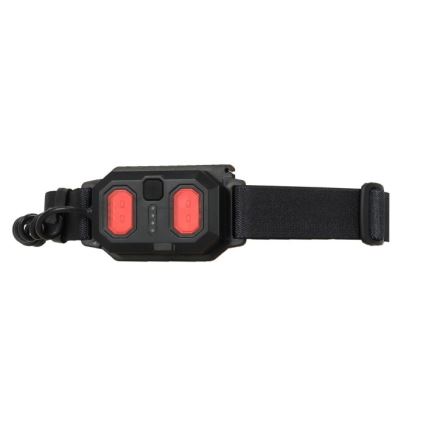 LED Nabíjacia čelovka 2xLED/5V 180 lm 900 mAh čierna