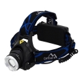 LED Nabíjacia čelovka LED/6W/7,4V 5600 mAh IP44 čierna/modrá