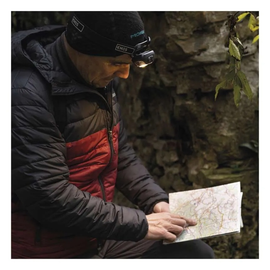 LED nabíjacia čelovka LED/USB 1200 mAh