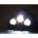 LED Nabíjacia čelovka s červeným svetlom LED/16W/7,4V IP44 čierna/modrá