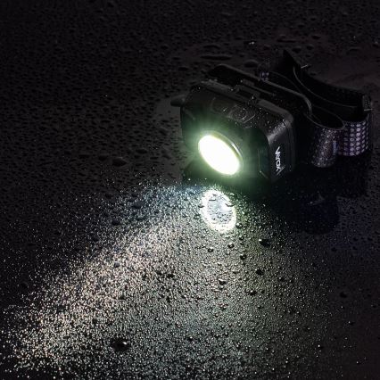 LED Stmievateľná nabíjacia čelovka so senzorom a červeným svetlom LED/15W/5V IP66 430 lm 1800 mAh