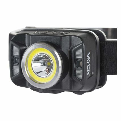 LED Stmievateľná nabíjacia čelovka so senzorom a červeným svetlom LED/15W/5V IP66 430 lm 1800 mAh