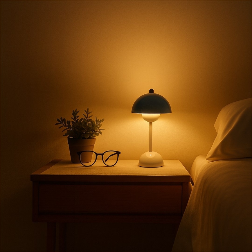 LED Nabíjacia dotyková stolná lampa COSTA LED/3W/5V 2400 mAh 3000-6000K biela