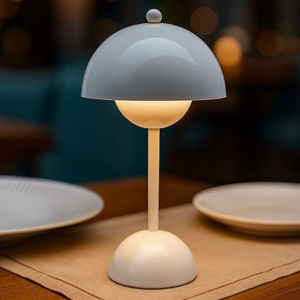 LED Nabíjacia dotyková stolná lampa COSTA LED/3W/5V 2400 mAh 3000-6000K biela