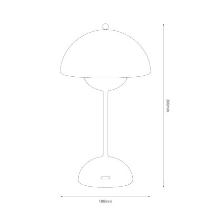 LED Nabíjacia dotyková stolná lampa COSTA LED/3W/5V 2400 mAh 3000-6000K biela