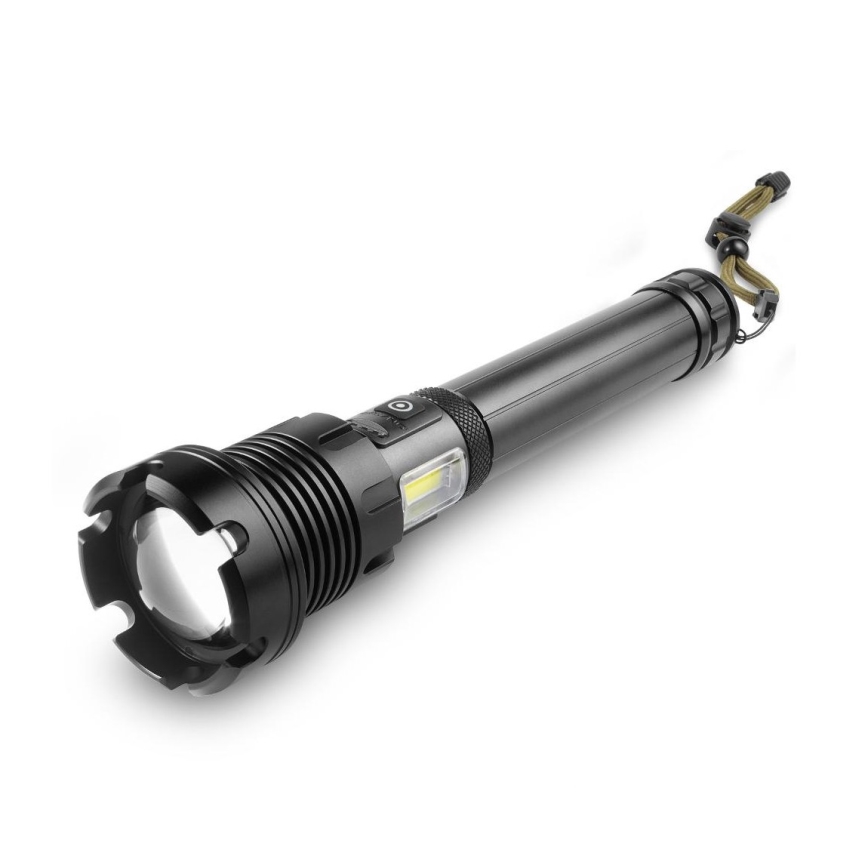 LED Nabíjacia hliníková baterka s funkciou powerbanky LED/4400 mAh 2200 lm IP44