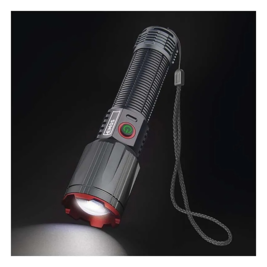 LED nabíjacia kovová baterka LED/5V 3000 lm 5000 mAh IP43