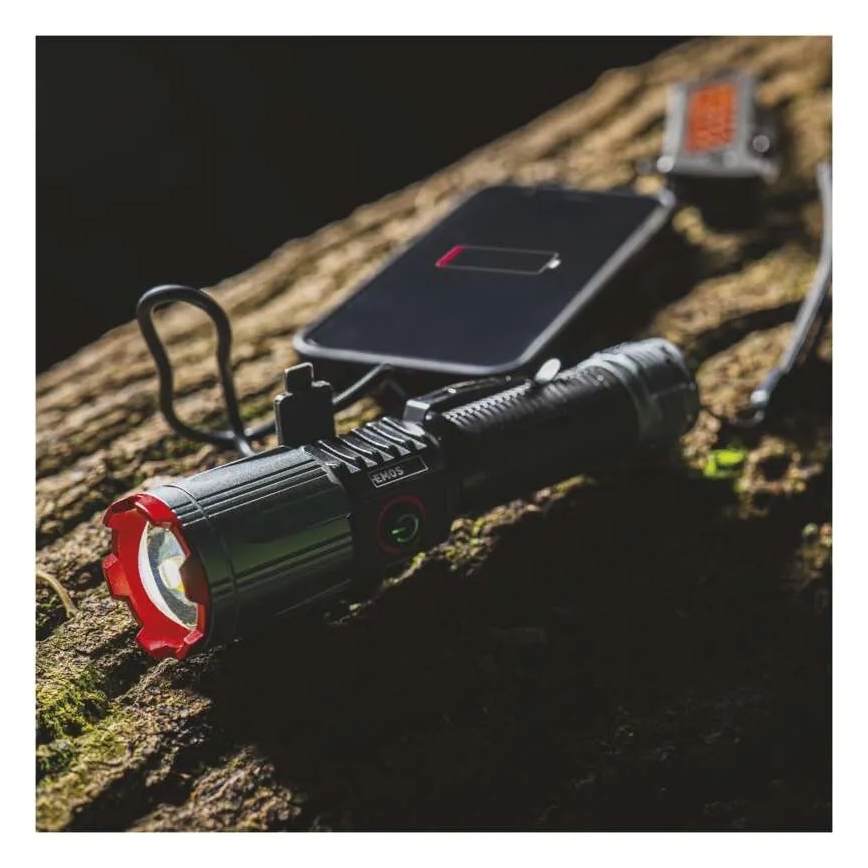 LED nabíjacia kovová baterka LED/5V 3000 lm 5000 mAh IP43