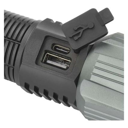 LED nabíjacia kovová baterka LED/5V 3000 lm 5000 mAh IP43