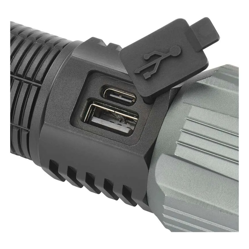 LED nabíjacia kovová baterka LED/5V 3000 lm 5000 mAh IP43