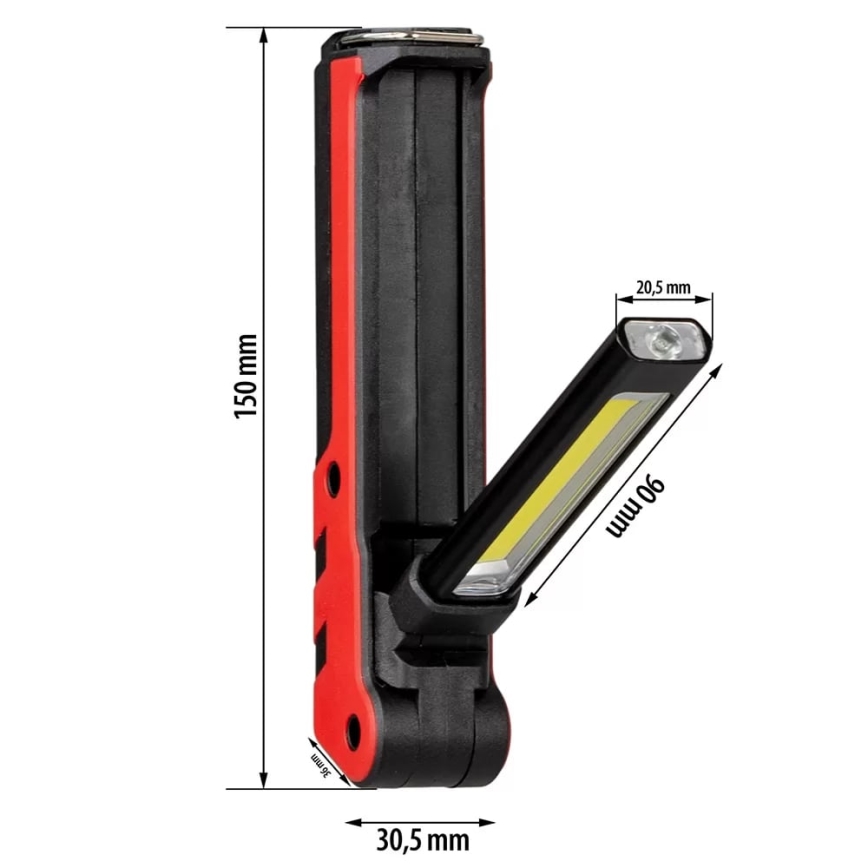 LED Nabíjacia pracovná baterka LED/5W/5V IPX2 360 lm 2000 mAh