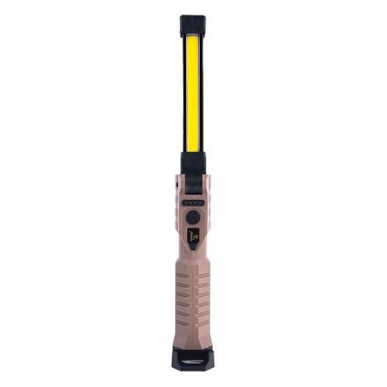 LED Stmievateľná nabíjacia pracovná baterka s funkciou powerbanky LED/4W/5V IPX4 600 lm 2000 mAh
