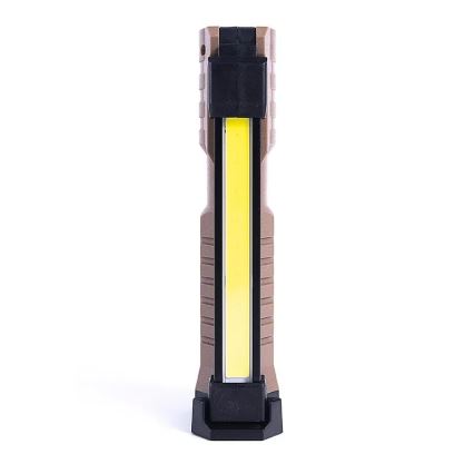 LED Stmievateľná nabíjacia pracovná baterka s funkciou powerbanky LED/4W/5V IPX4 600 lm 2000 mAh