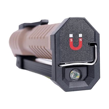 LED Stmievateľná nabíjacia pracovná baterka s funkciou powerbanky LED/4W/5V IPX4 600 lm 2000 mAh