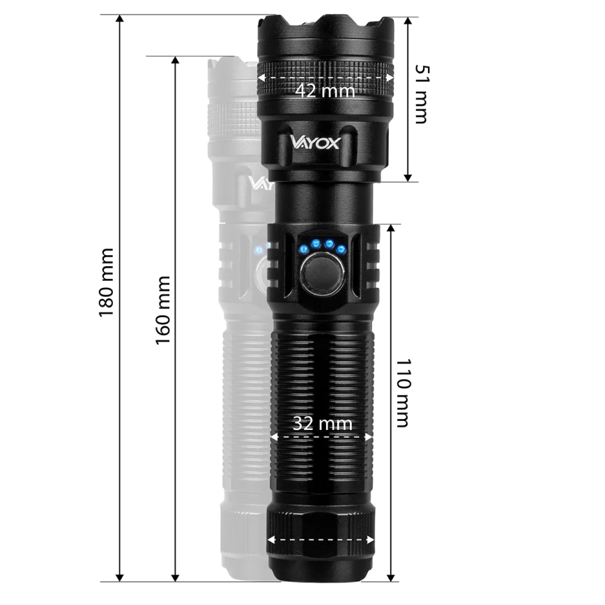 LED Stmievaťelná nabíjacia svietidlo s funkciou powerbanky LED/10W/5V IPX4 600 lm 2000 mAh