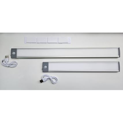 LED Nabíjacie osvetlenie nábytku so senzorom LED/2,5W/5V USB 800 mAh 4200K 32,5 cm
