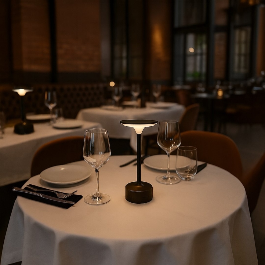 LED nabíjateľná dotyková stolná lampa TAVOLO LED/2,5W/5V 2400 mAh 3000-6000K čierna