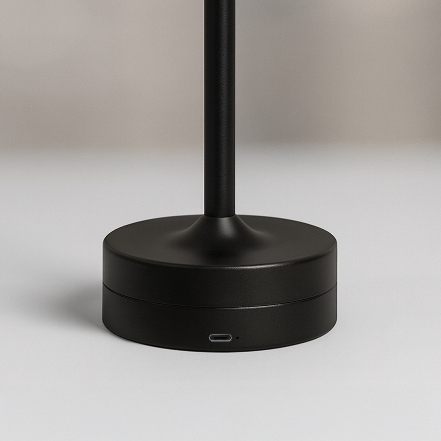 LED nabíjateľná dotyková stolná lampa TAVOLO LED/2,5W/5V 2400 mAh 3000-6000K čierna