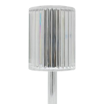 LED nabíjateľná dotyková stolová lampa SIMPLE LED/1W/5V 2400 mAh 3000-6000K priehľadná