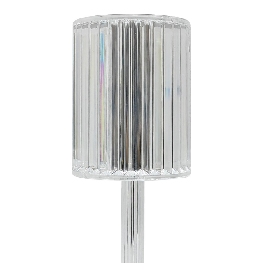 LED nabíjateľná dotyková stolová lampa SIMPLE LED/1W/5V 2400 mAh 3000-6000K priehľadná