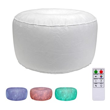 LED Nafukovací taburet s diaľkovým ovládačom LED/5V/60cm LED Nafukovací taburet s diaľkovým ovládačom LED/5V/60cm