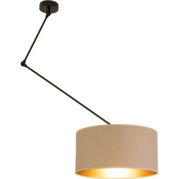 LED Nastaviteľný luster na tyči GORTA 1xE27/60W/230V béžová/zlatá