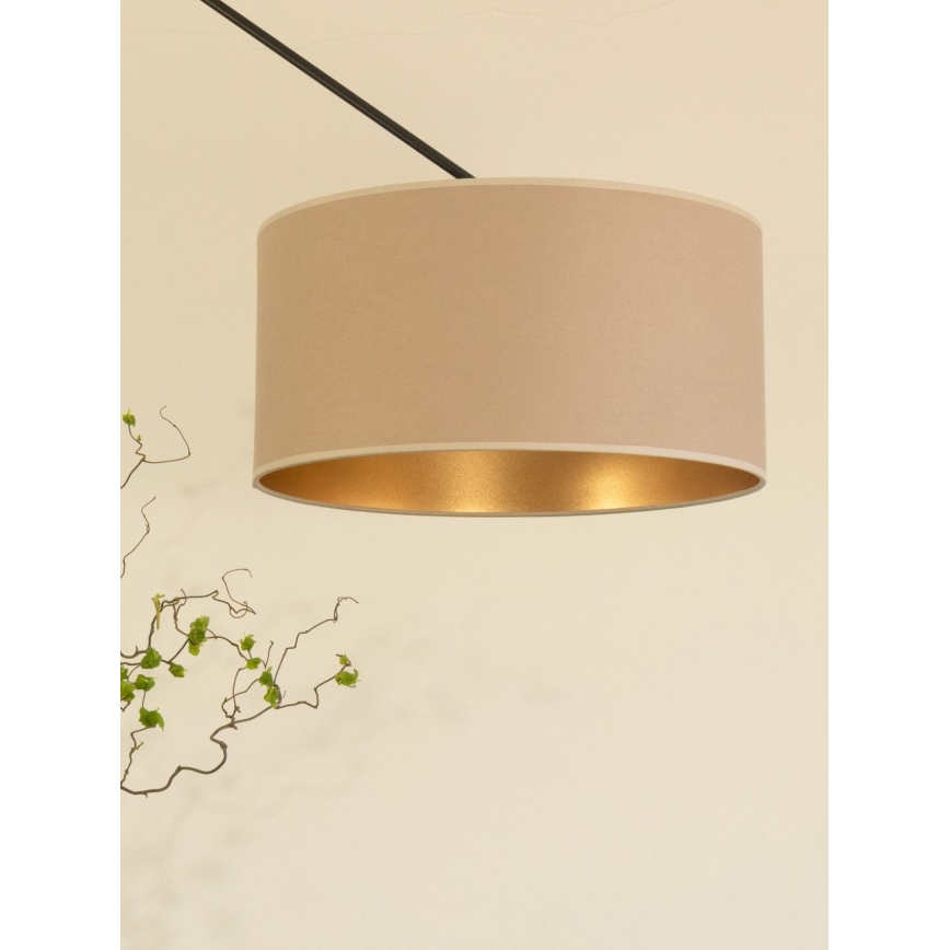 LED Nastaviteľný luster na tyči GORTA 1xE27/60W/230V béžová/zlatá
