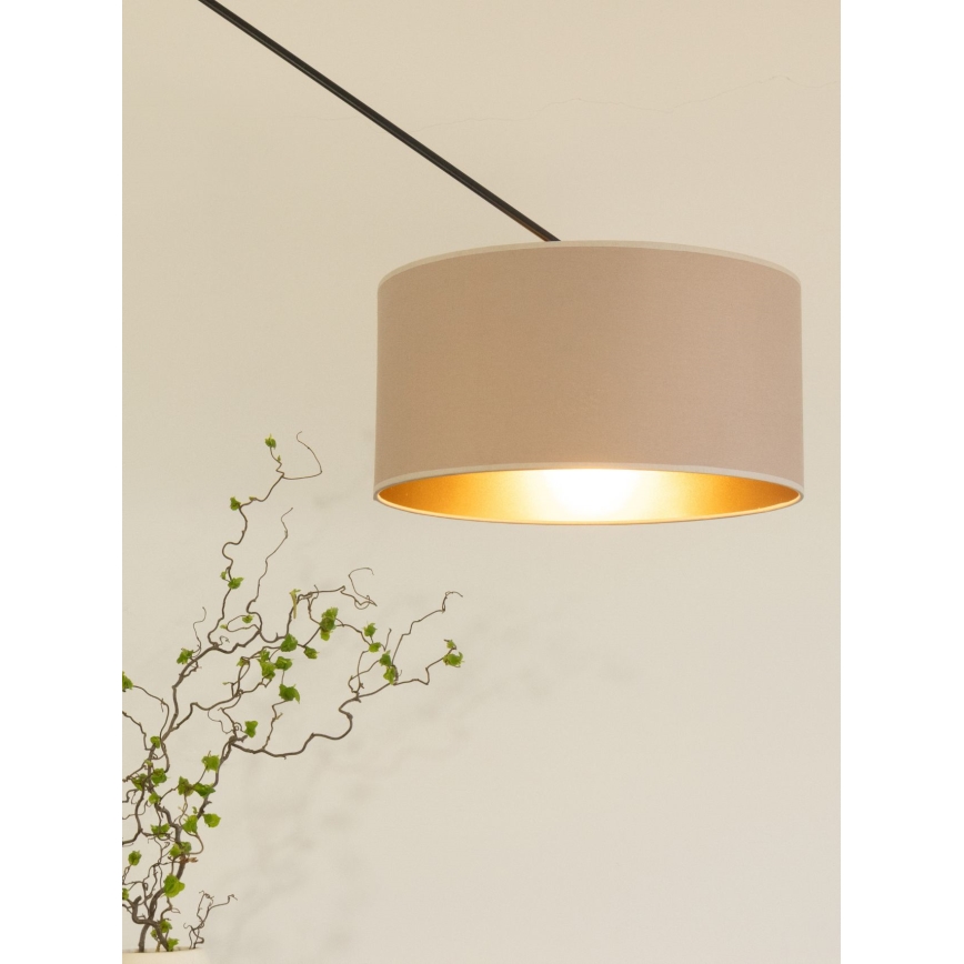 LED Nastaviteľný luster na tyči GORTA 1xE27/60W/230V béžová/zlatá