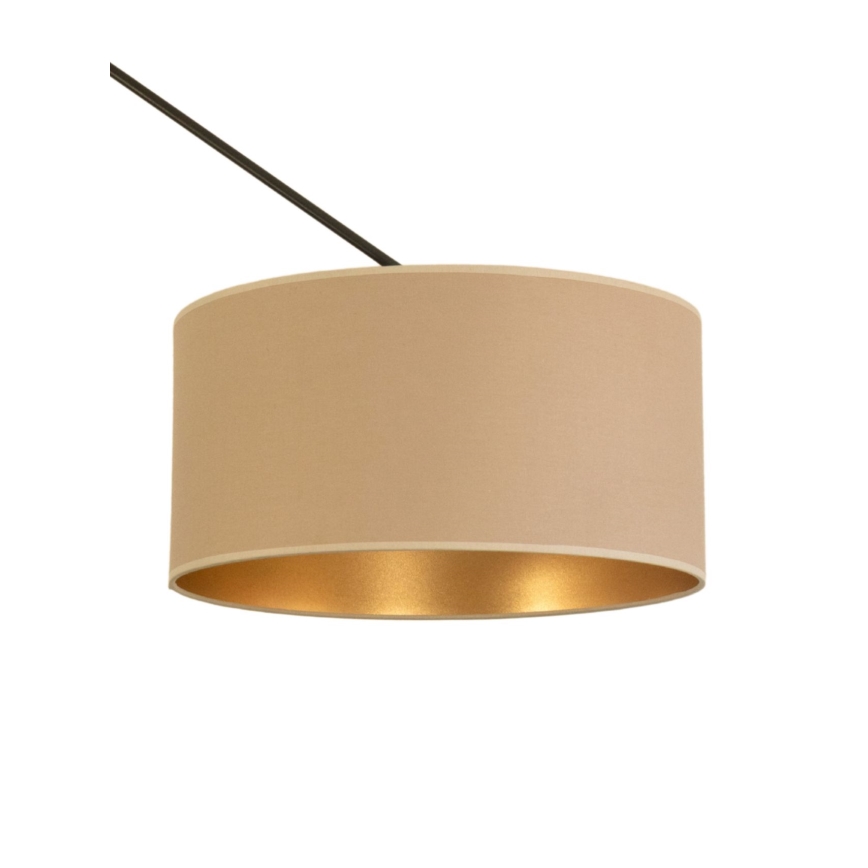 LED Nastaviteľný luster na tyči GORTA 1xE27/60W/230V béžová/zlatá