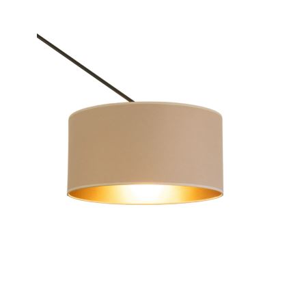 LED Nastaviteľný luster na tyči GORTA 1xE27/60W/230V béžová/zlatá