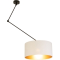 LED nastaviteľný luster na tyči GORTA 1xE27/60W/230V biela/zlatá