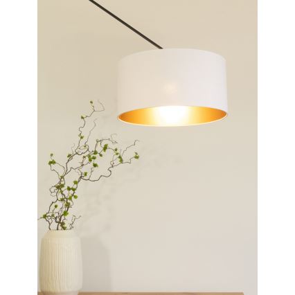 LED nastaviteľný luster na tyči GORTA 1xE27/60W/230V biela/zlatá