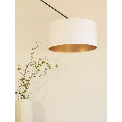LED nastaviteľný luster na tyči GORTA 1xE27/60W/230V biela/zlatá