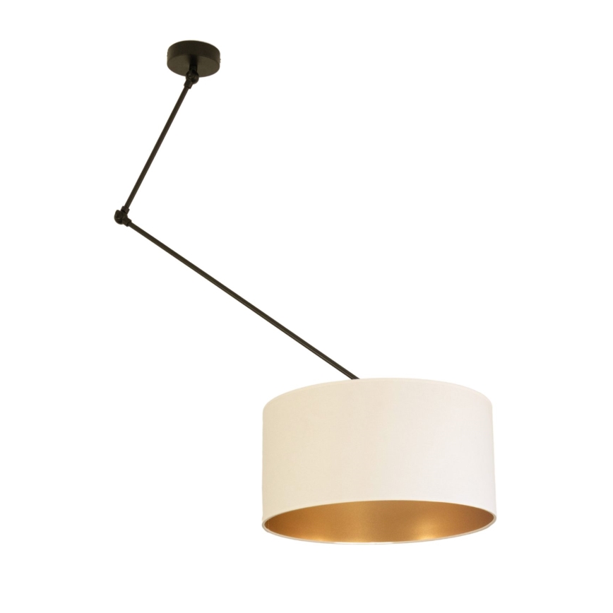 LED nastaviteľný luster na tyči GORTA 1xE27/60W/230V biela/zlatá