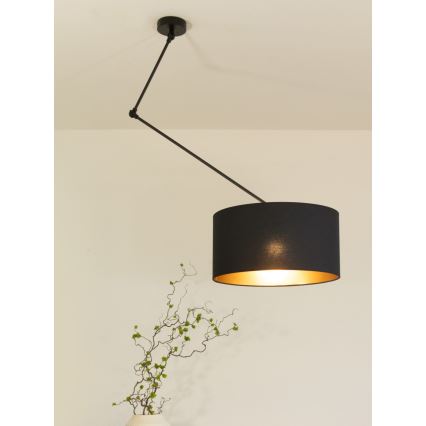 LED Nastaviteľný luster na tyči GORTA 1xE27/60W/230V čierna/zlatá