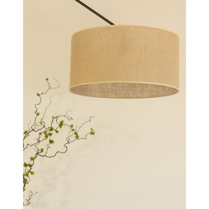 LED nastaviteľný luster na tyči GORTA 1xE27/60W/230V juta