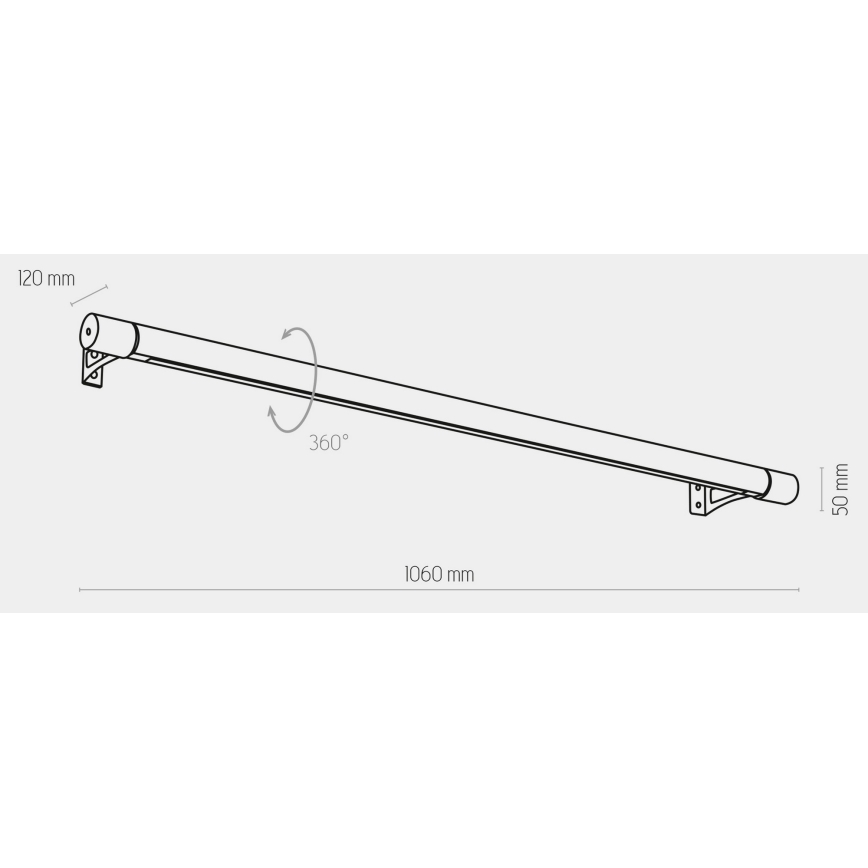 LED Nástenka ROLLO LED/30W/230V drevo