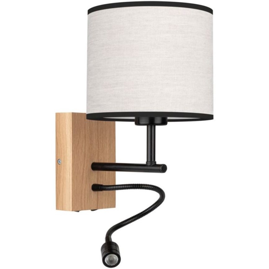 LED Nástenná lampa BOHO 1xE27/25W/230V + LED/1W/230V dub