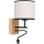LED Nástenná lampa BOHO 1xE27/25W/230V + LED/1W/230V dub