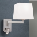 LED Nástenná lampa CARLTON 1xE27/40W/230V + LED/3W biela/matný chróm