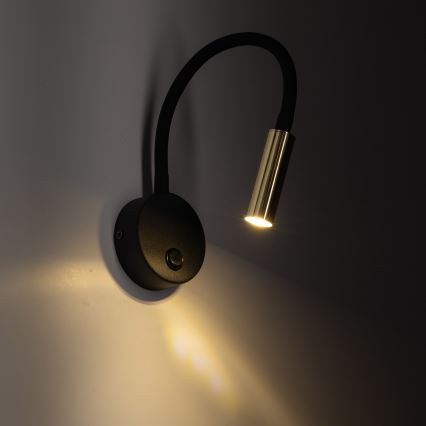LED Nástenná lampa LAGOS 1xG9/3W/230V 4000K čierna/zlatá