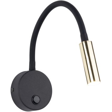 LED Nástenná lampa LAGOS 1xG9/3W/230V 4000K čierna/zlatá