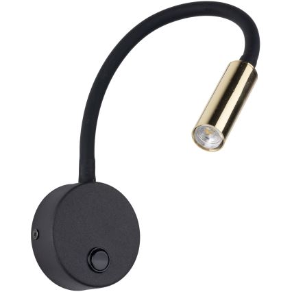 LED Nástenná lampa LAGOS 1xG9/3W/230V 4000K čierna/zlatá