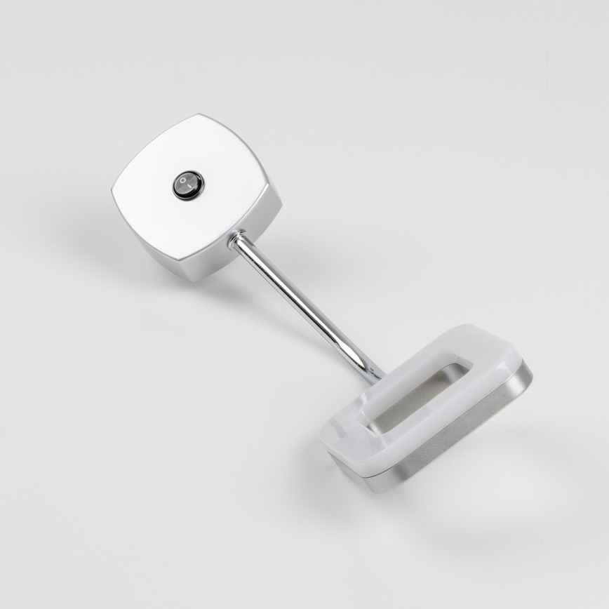 LED nástenná lampička do zásuvky LED/3,2W/230V matný chróm