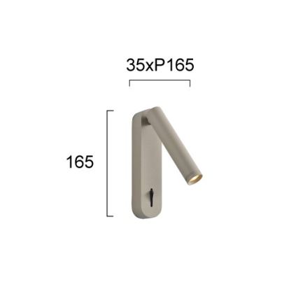 LED nástenné bodové svietidlo ABRIEL LED/6W/230V béžové