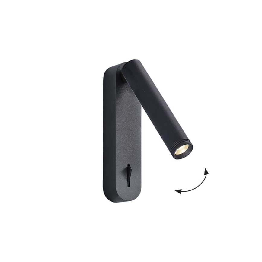 LED nástenné bodové svietidlo ABRIEL LED/6W/230V čierne