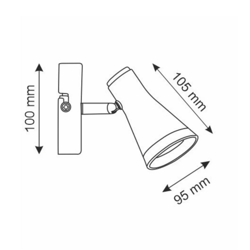 LED Nástenné bodové svietidlo BERG LED/4,2W/230V čierna