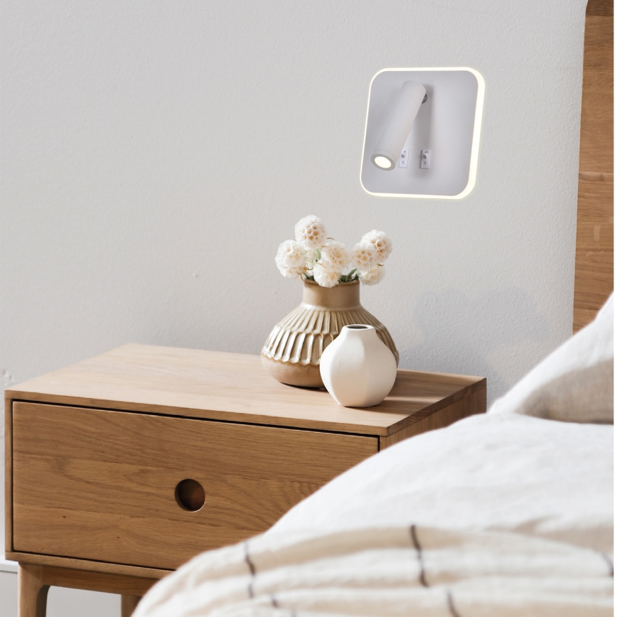 LED Nástenné bodové svietidlo IRIS LED/14W/230V 3000K biela