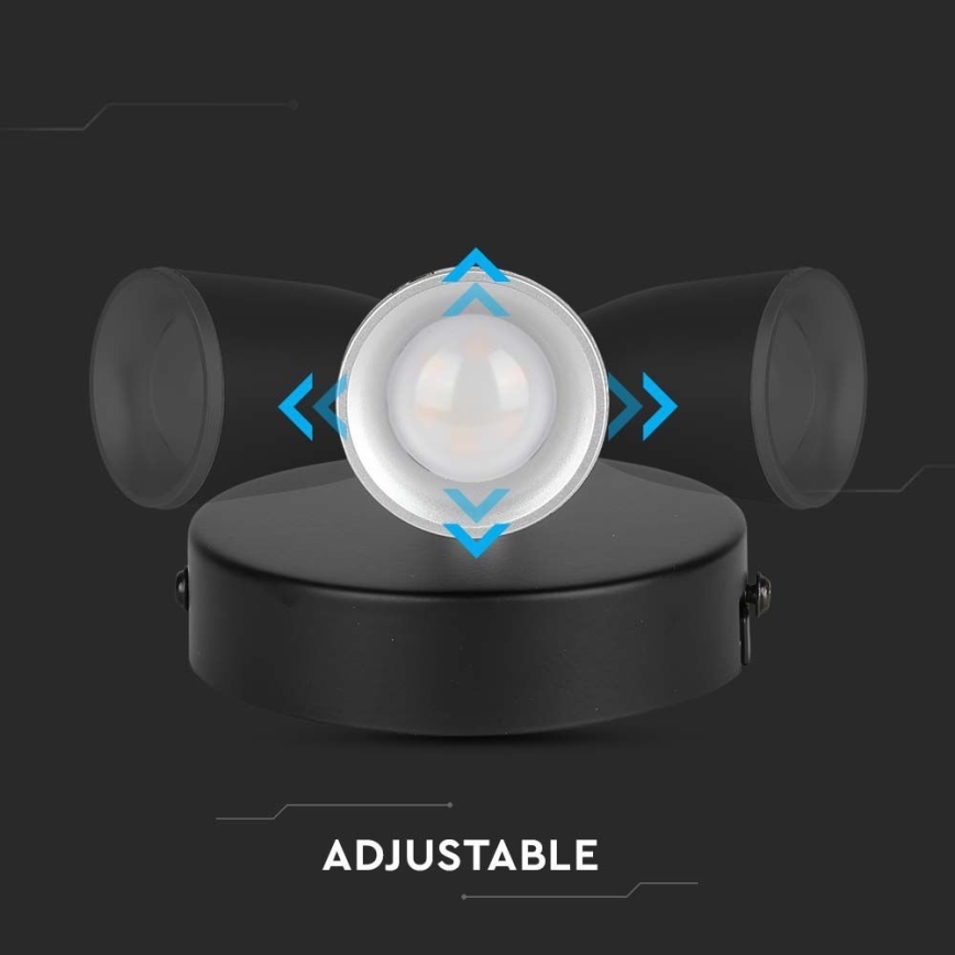 LED Nástenné bodové svietidlo LED/4,5W/230V 4000K čierna