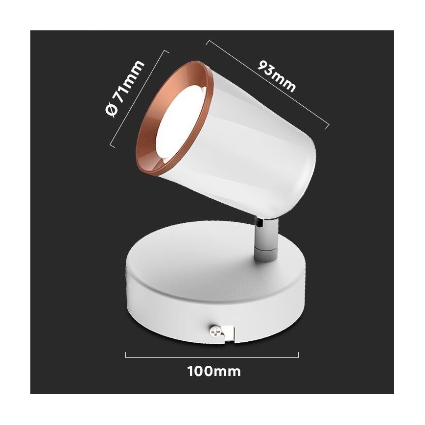 LED Nástenné bodové svietidlo LED/5W/230V 4000K biela
